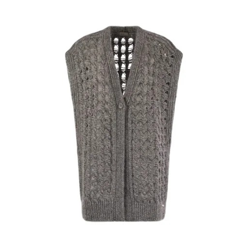 Sleeveless Knitted Cardigan