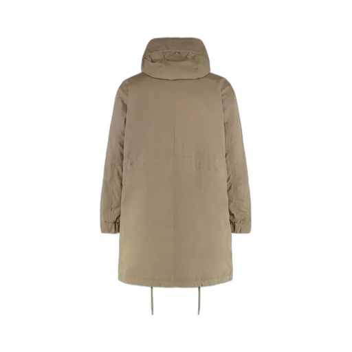 Drawstring Padded Long Coat