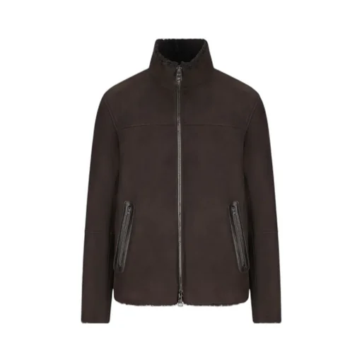 High-Neck Zipped Jacket