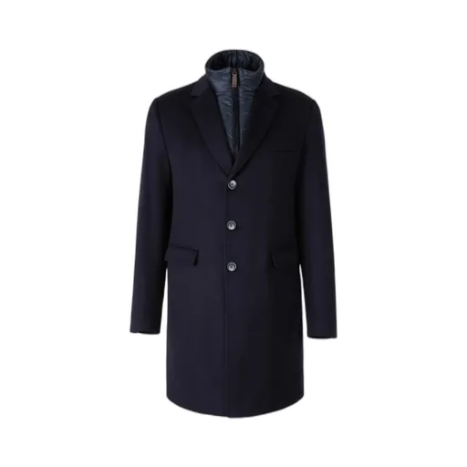 Detachable-Lining Buttoned Coat