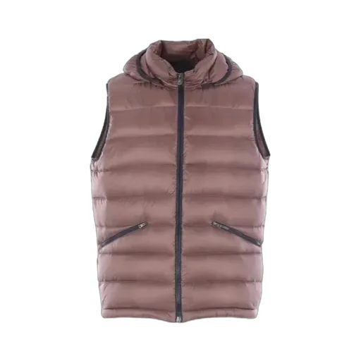 Hooded Zip-Up Down Vest