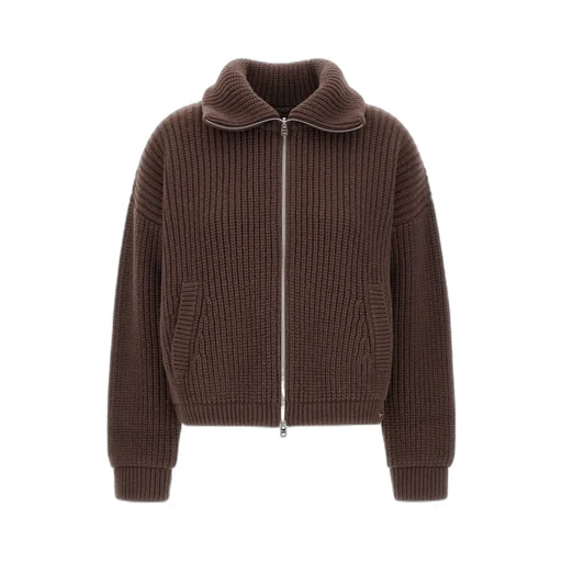 Ribbed Zip-Up Cardigan