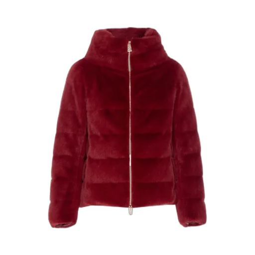 Faux-Fur Zipped Down Jacket