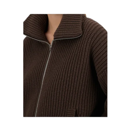Ribbed Zip-Up Cardigan