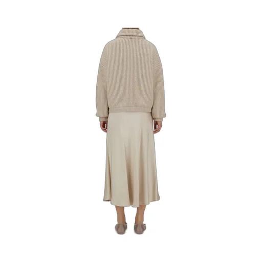 Collar Zipped Knit Cardigan