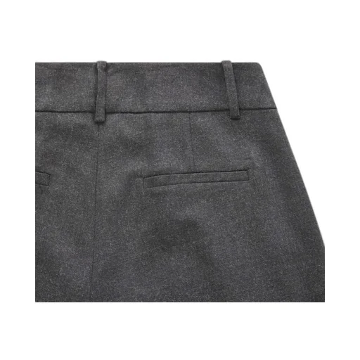 Belt-Loops Straight Trousers
