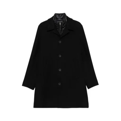 Button-Fastening Wool-Blend Coat