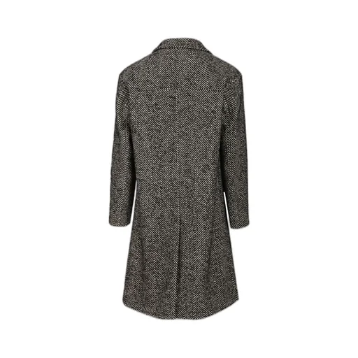 Single-Breasted Chevron Coat