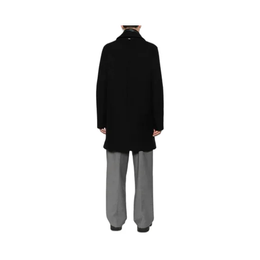 Button-Fastening Wool-Blend Coat