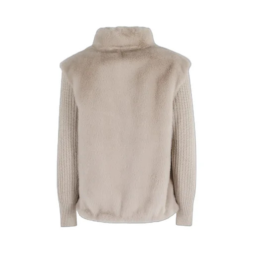 Knitted Sleeve Casual Jacket