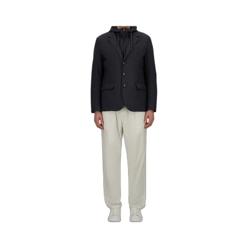 Hooded Three-Button Jacket