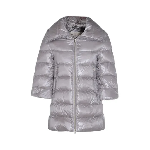 Quilted Three-Quarter-Sleeve Coat