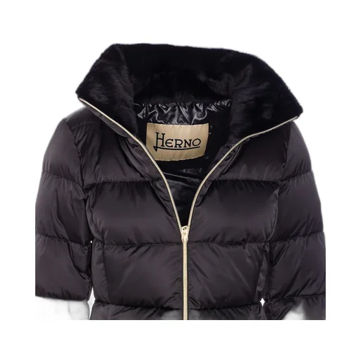 High Neck Padded Long Jacket