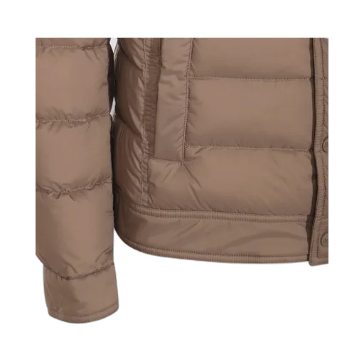 Snap-Buttoned Quilted Down Jacket