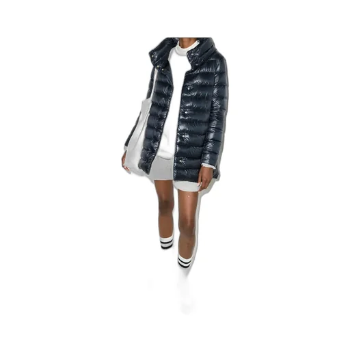 Quilted Long-Sleeved Down Jacket