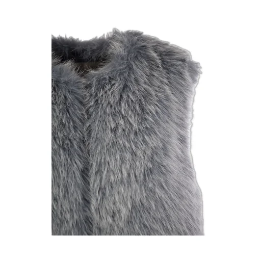 Collarless Fur Vest