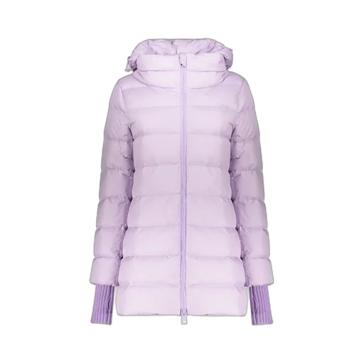 Hooded Knit-Insert Down Jacket