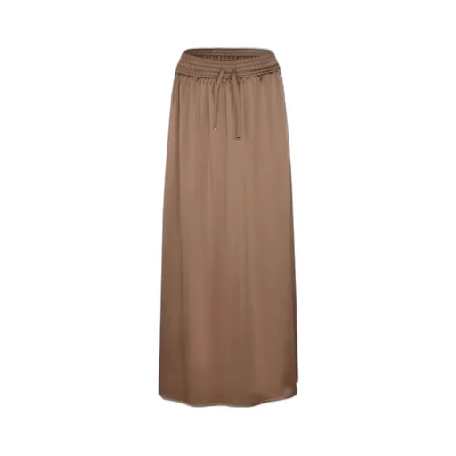 Elasticated-Waist Midi Skirt