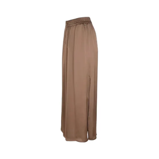 Elasticated-Waist Midi Skirt