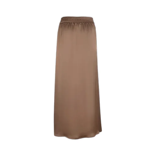 Elasticated-Waist Midi Skirt