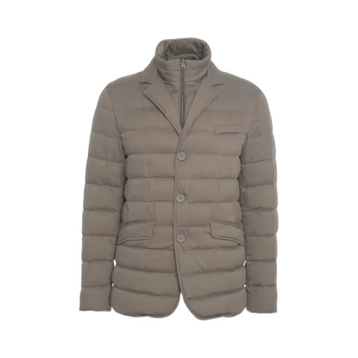 Quilted Button-Fastening Jacket
