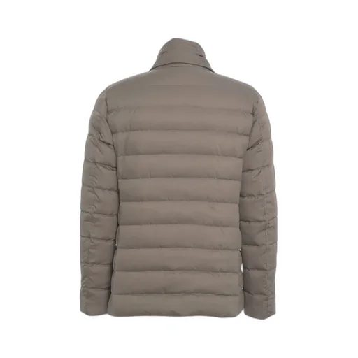 Quilted Button-Fastening Jacket