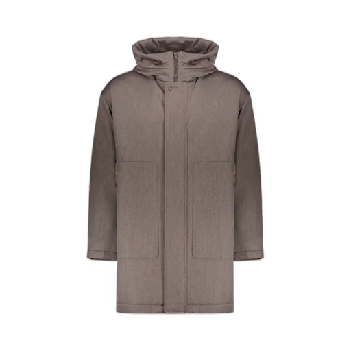Full-Length Zipper Hooded Down Jacket