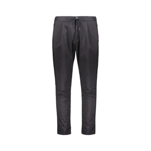 Elasticated-Waist Tapered Trousers