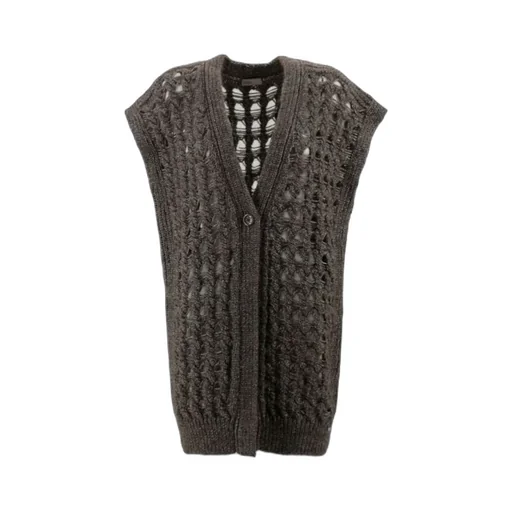 Sleeveless Knitted Cardigan