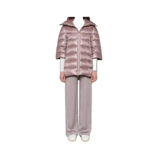 Zippered Quilted Down Jacket