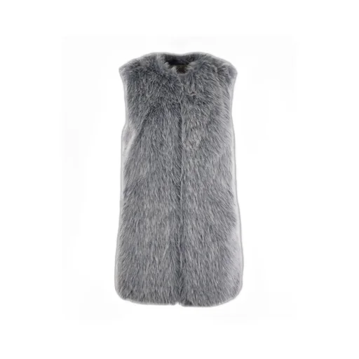 Collarless Fur Vest