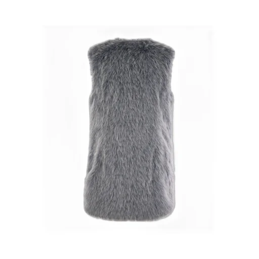 Collarless Fur Vest