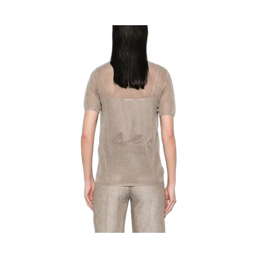Open-Knit Crewneck T-Shirt