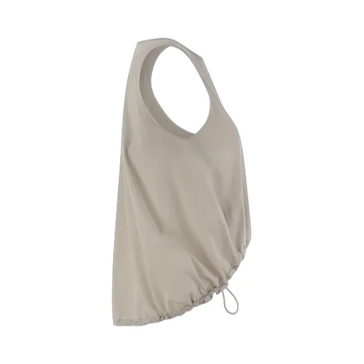 Drawstring Hem Puffer Tank Top