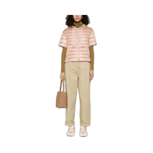 Quilted Short-Sleeved Down Jacket