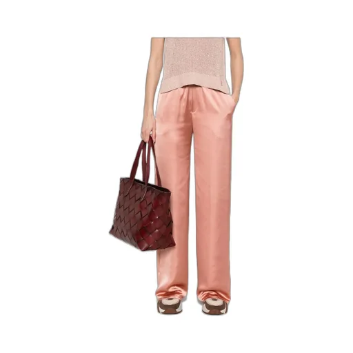 Wide Leg Satin Trousers