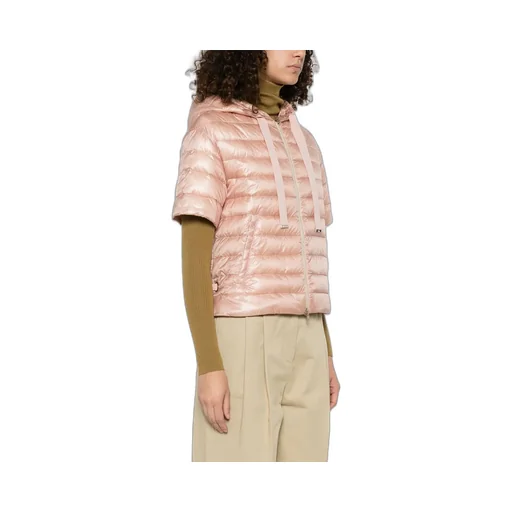 Quilted Short-Sleeved Down Jacket