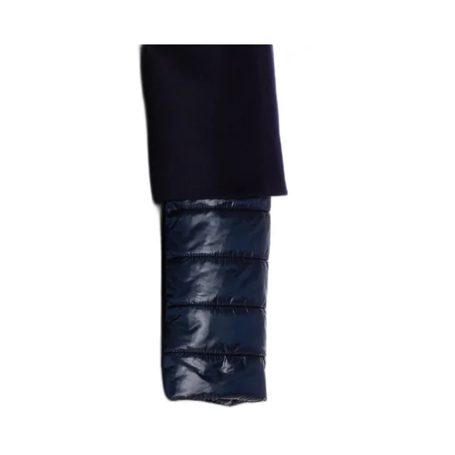 Layered-Sleeved Zip-Up Down Coat