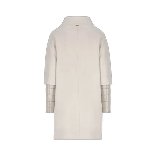 Layered-Sleeved Zip-Up Down Coat