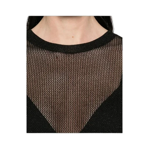 Open-Knit Crewneck T-Shirt