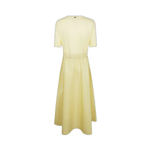 Taffeta-Panel Midi Dress