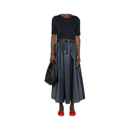 Drawstring Waist Midi Dress