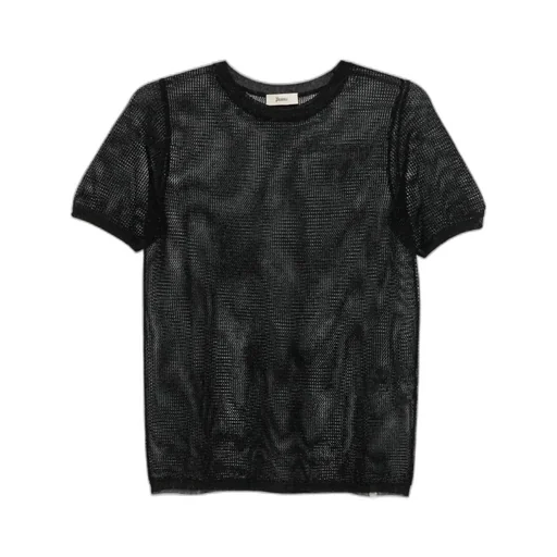 Open-Knit Crewneck T-Shirt