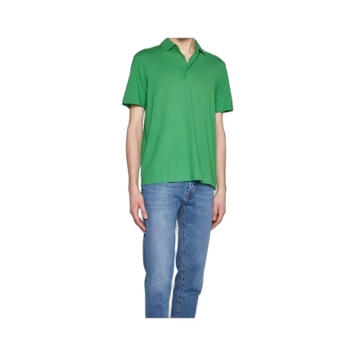 Button-Placket Polo Shirt