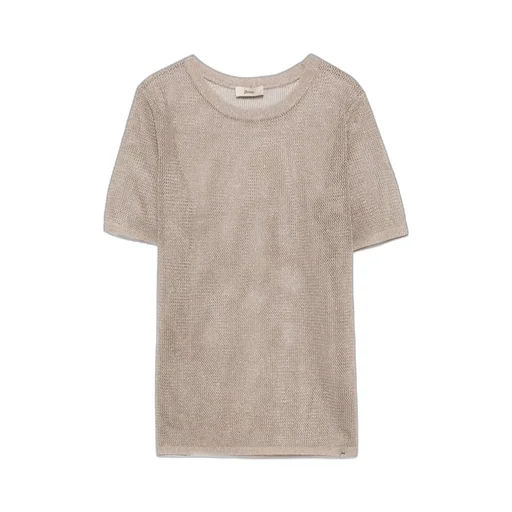 Open-Knit Crewneck T-Shirt