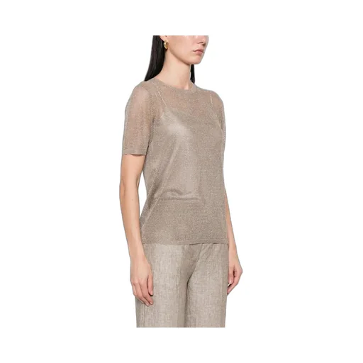Open-Knit Crewneck T-Shirt