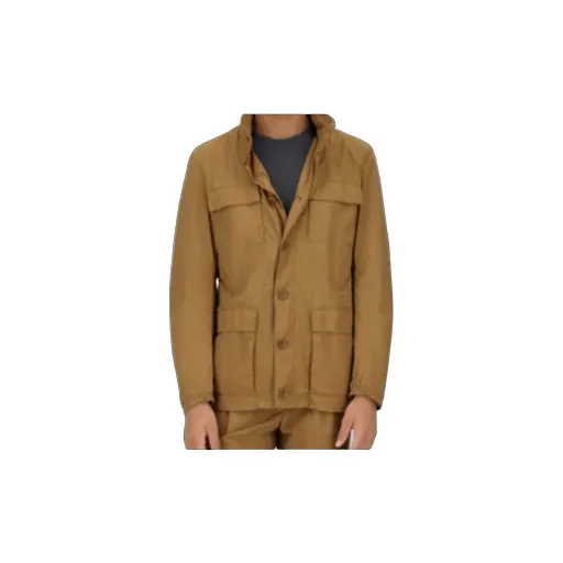 Crease-Effect Field Jacket