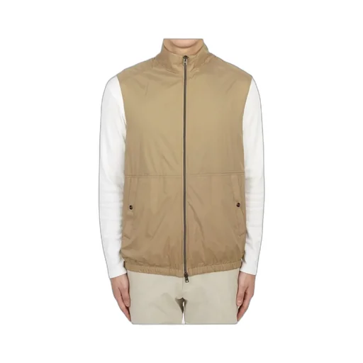 Zippered Stand Collar Vest
