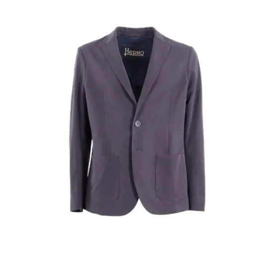 Single-Breasted Seersucker Blazer