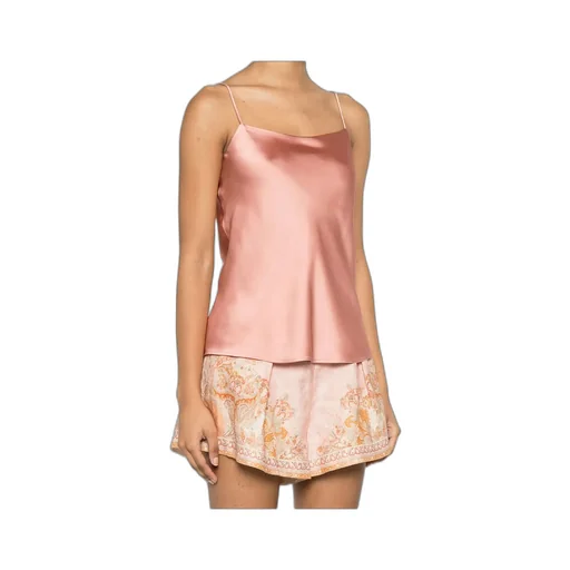 Spaghetti Straps Satin Tank Top